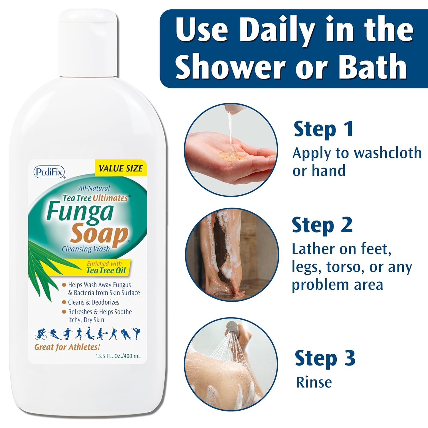 Fungasoap Cleansing Wash - 13.5 Fl. Oz (Packaging May Vary)