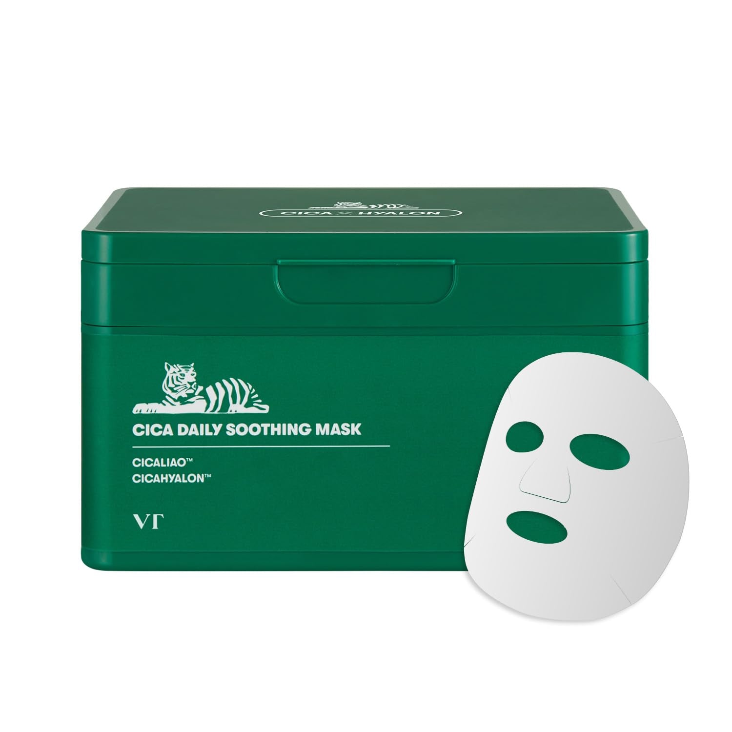 Daily Soothing Mask 30Ea, Facial Sheet Mask for Moist & Hydrating, 30 Day Supply, Centella Asiatica Face Mask