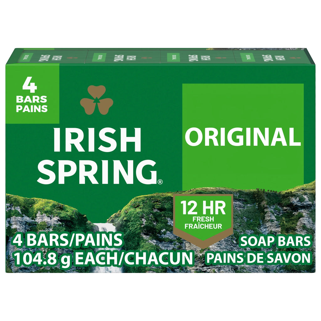 Original Deodorant Bar Soap for Men, with Flaxseed Oil, 3.7 Oz Bar (4 Pack)