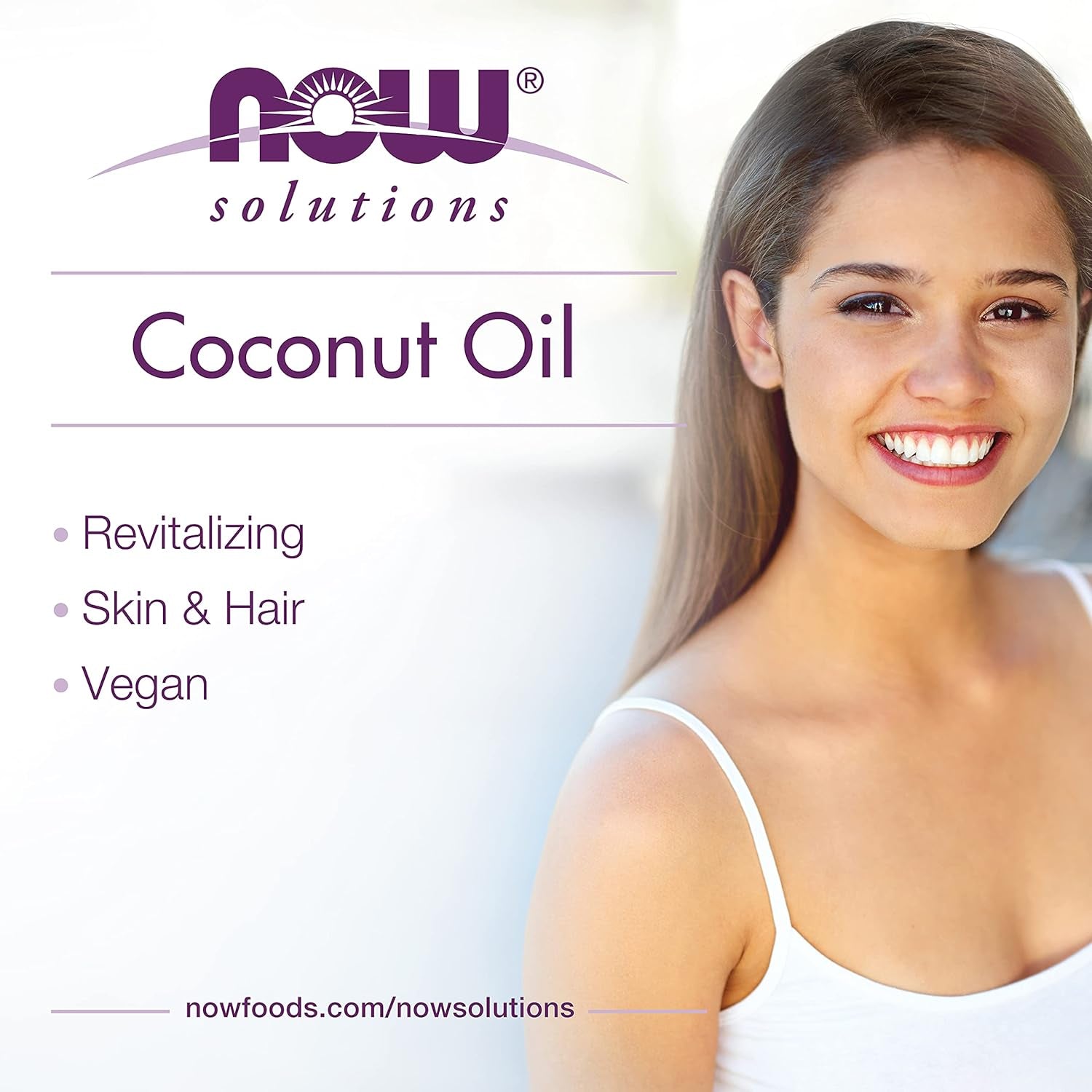NOW Solutions, Liquid Coconut Oil, Light and Nourishing, Promotes Healthy-Looking Skin and Hair, 4-Ounce