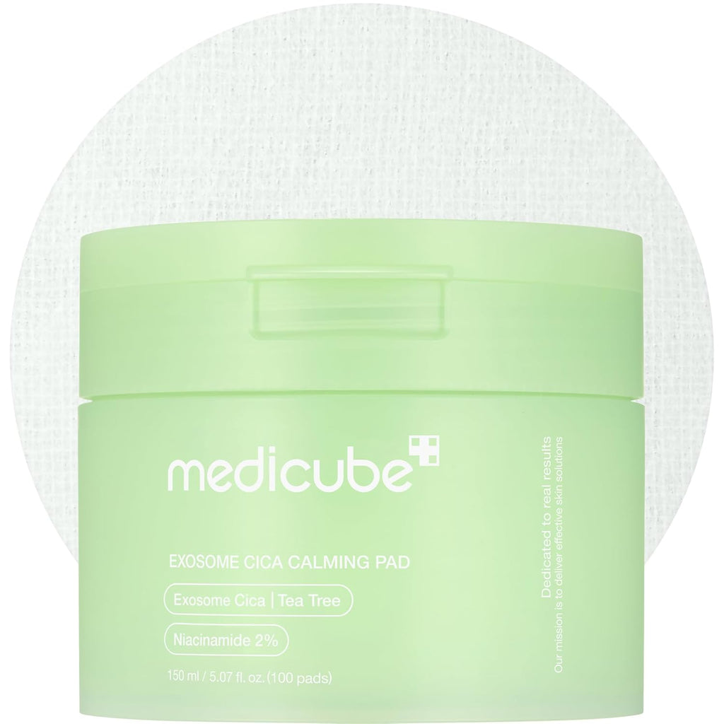 Exosome CICA Tea Tree Calming Toner Pads for Sensitive Skin with Centella Asiatica Help Reduce Redness & Breakouts. Low-Irritating & Hydrating Daily Care, Korean Skincare, Vegan (100 Pads)